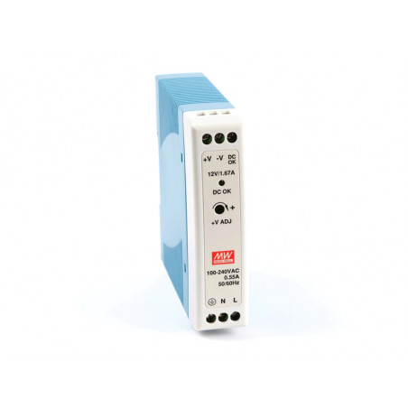 Meanwell MDR-20-12 voeding 12VDC 1,67A